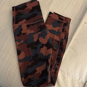 Lululemon Athletica Brown and Black Patterned Leggings